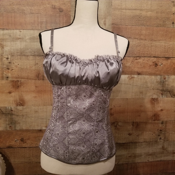 Tops - Silver paisley corset large